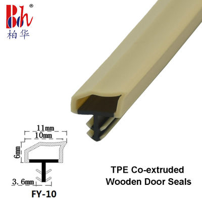 Koextrusion TPE-Holztür-Dichtungs-Dichtungsband-gelber Gummi Weatherstrips