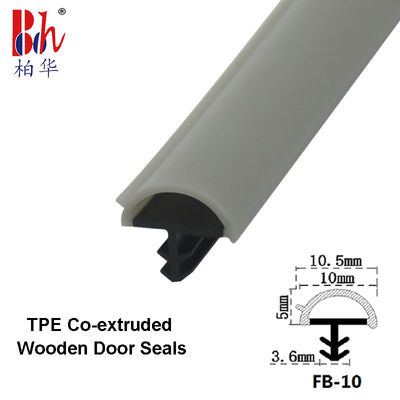 Gray Color Co-Extrudsion Wooden Door-Gummidichtungsbänder D formen Türdichtungen