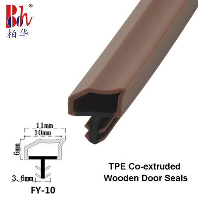 Spezielle geformte Koextrusion Weatherstripings-Dichtungsband-Brown-Farbe 10*6mm