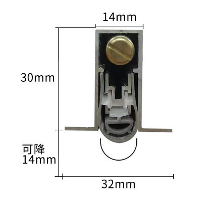 Anpassungsfähige automatische Türbotendichtungen 1,4 cm Höhe mit versteckter Montage