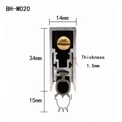 U formen Tür fallenlassen unten Dichtung 300-1500mm mit rundem goldenem Bolzen