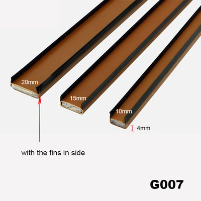 Brown PVC-Feuer-Beweis-feuerbeständige Dichtungen mit Natriumsilikat-Füllungen 4mm x 15mm
