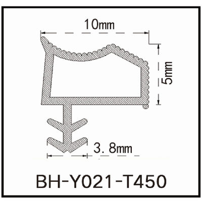 Unregelmäßig geformter Holztür-Dichtungs-Streifen PVC-Gummiwetter Stipping