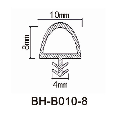 Antikollisionsholztür-Dichtungs-Streifen-erhöhte mittlere Nut-Art d-Form 10*8mm