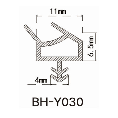 TPE Thermoplastic Elastomer Rubber Door Seal Strip Double Bevel Edge Irregular Shape