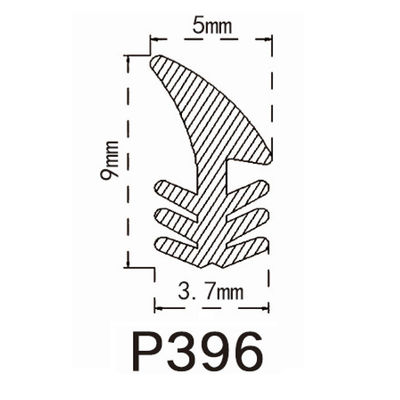 Schlitz-Art Soem PVC-Tür Weatherstrip einfaches, das genehmigte CER zu installieren