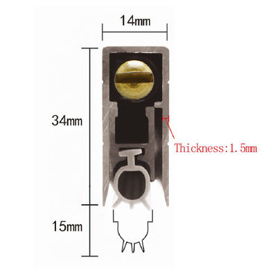 Verborgene untere Aluminiumdichtung der Tür-6063 U-förmig für Holztür