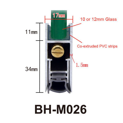 17*45mm automatische Tür-Weatherstrips unteres Dichtungs-Aluminium für Gras-Tür