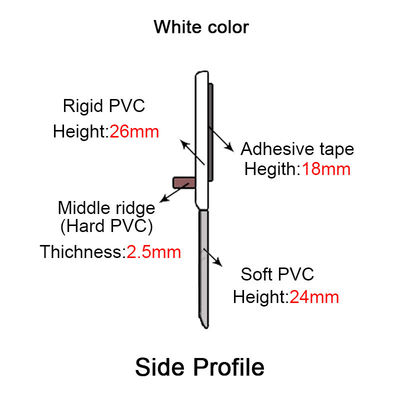 50mm weiße PVC-Tür-unterer Dichtungs-Streifen-Windbeweis