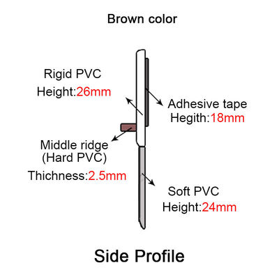 3mm Abstands-Brown-Tür-untere Dichtungs-Streifen-Wasserbeständigkeit