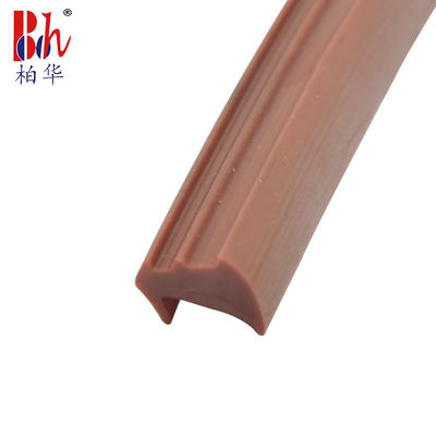10*8 Millimeter Brown Gummistreifen-Nut-Art Sperren-Streifen PVCs