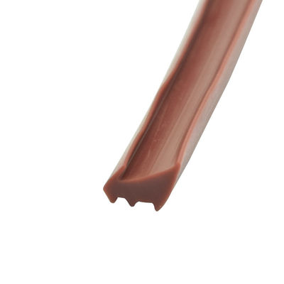 10*8 Millimeter Brown Gummistreifen-Nut-Art Sperren-Streifen PVCs