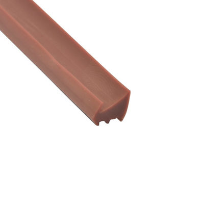 10*8 Millimeter Brown Gummistreifen-Nut-Art Sperren-Streifen PVCs